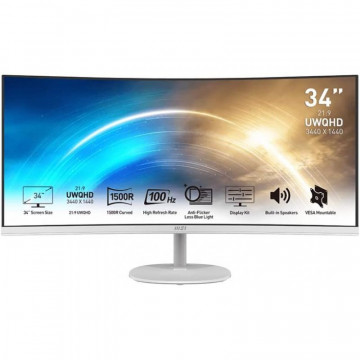 MSI Pro MP341CQW UWQHD monitor, 34"